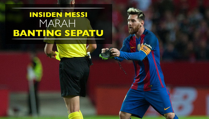 Video : Insiden Messi Marah Banting dan Lempar Sepatu Usai Diganjar Kartu Kuning