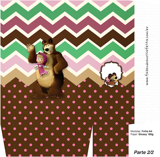 Masha y el Oso: Cajas para Imprimir Gratis. Cajas de Masha y el Oso para imprimir gratis.