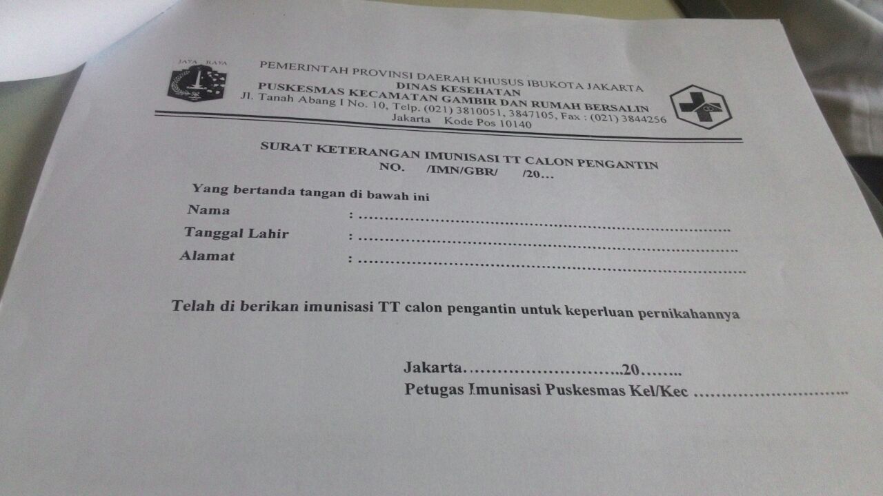 Awan Putih Yuuk Cek Kesehatan Sebelum Nikah Di Puskesmas