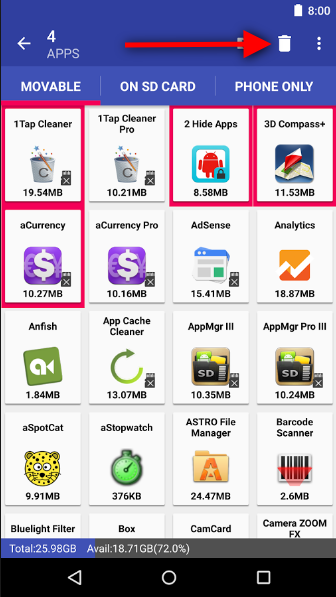 تطبيق AppMgr Pro III لنقل التطبيقات و الألعاب للذاكرة الخارجيه بدون روت