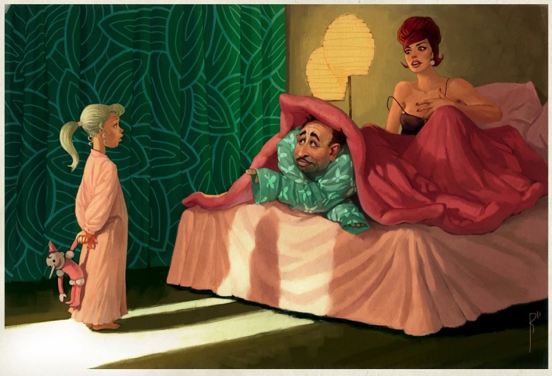 15 Satirical Paintings Perfectly Illustrate The Insanity Of Modern Day Society - Bedtime