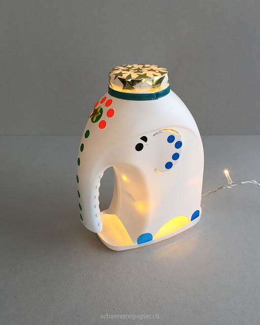 schaeresteipapier: DIY Lampe - Der Elefant aus der Waschküche