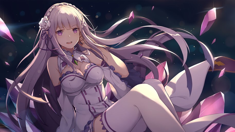Emilia, Re:Zero, Anime, Girls, 4K, #4.2787