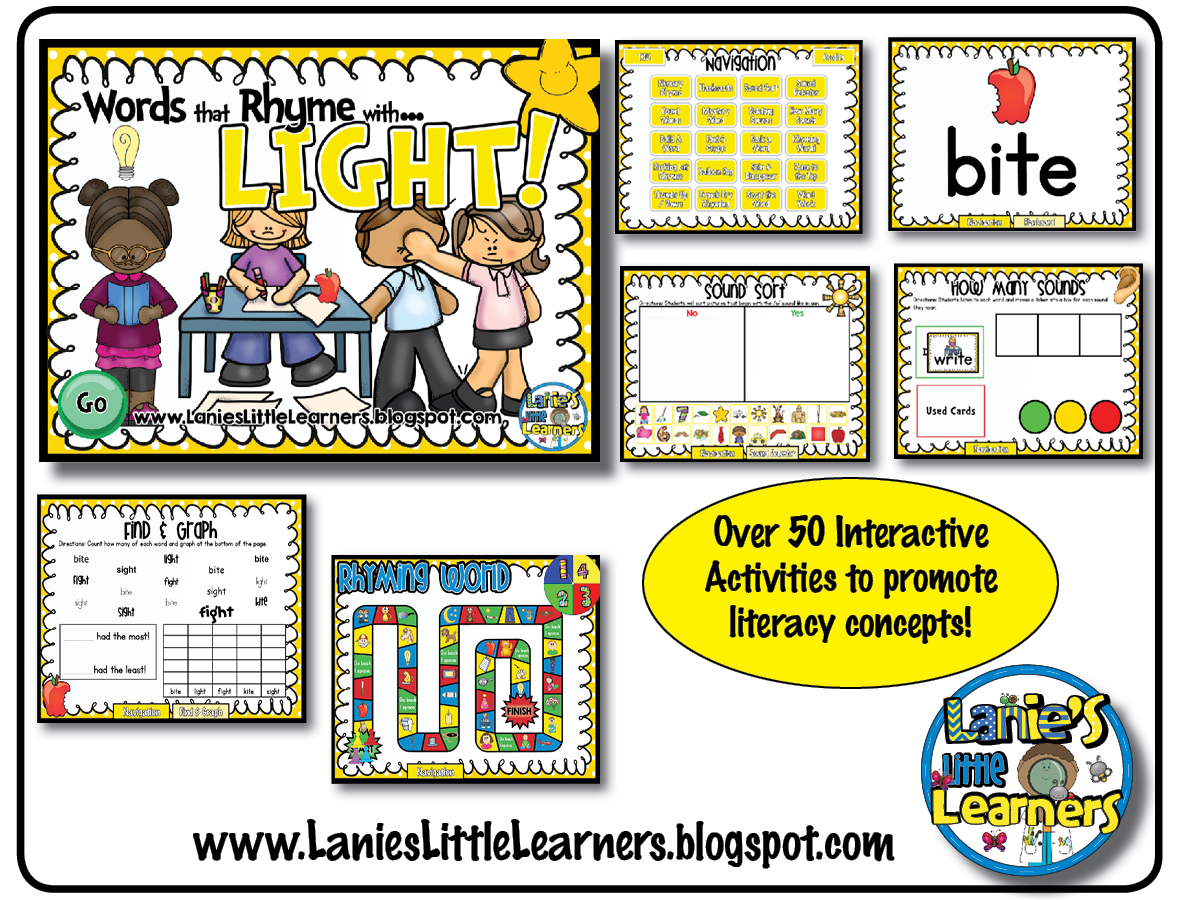 Lanie's Little Star Light Bright Nursery Rhyme {Printable SMARTBoard Activities}