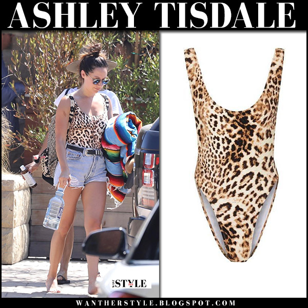 norma kamali leopard swimsuit