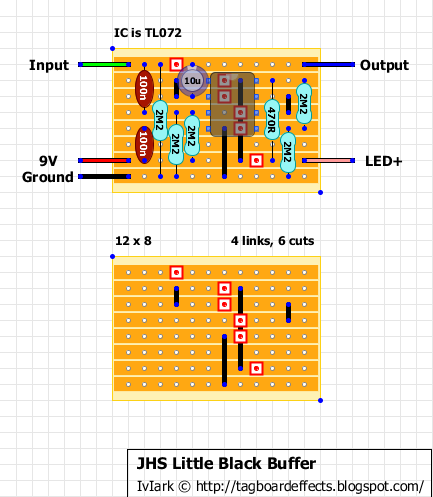 Guitar FX Layouts: JHS Little Black Buffer