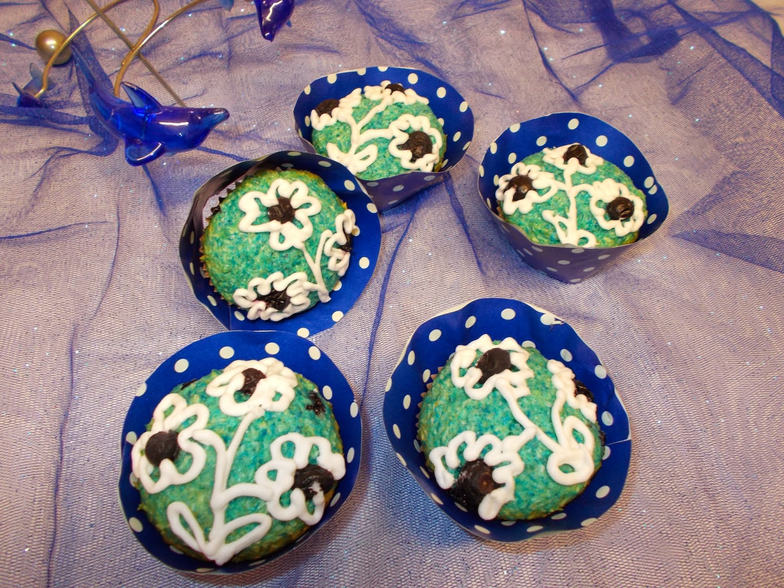 Muffins albastri cu afine
