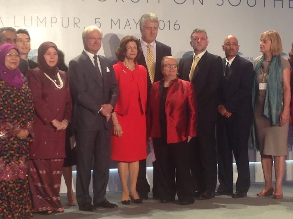 King Gustaf and Queen Silvia attended the opening session of Global Child Forum on South East Asia that was held in Kuala Lumpur