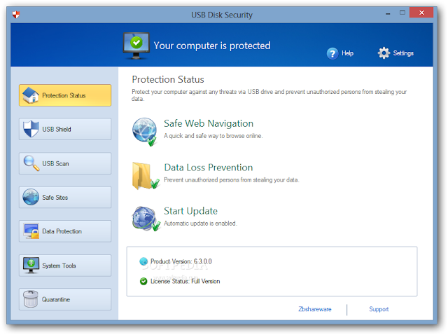 برنامج تنظيف وحماية فلاش USB للكمبيوتر USB Disk Security 6.5