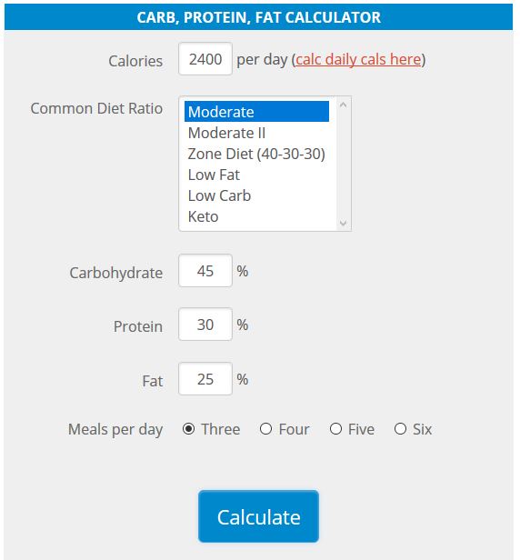 Second Step Macro Calculator