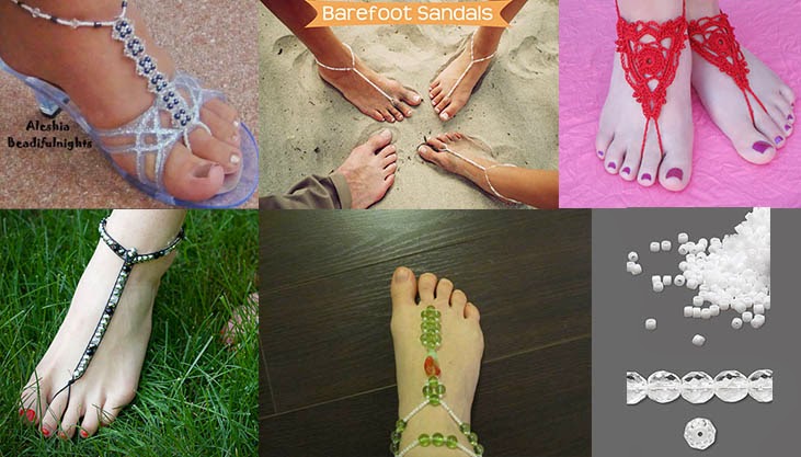 Online Jewelry Making Newsletter: DIY Barefoot Sandals!