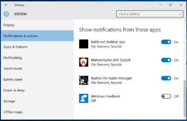 windows 10 notifications إيقاف إشعارات ويندوز 10