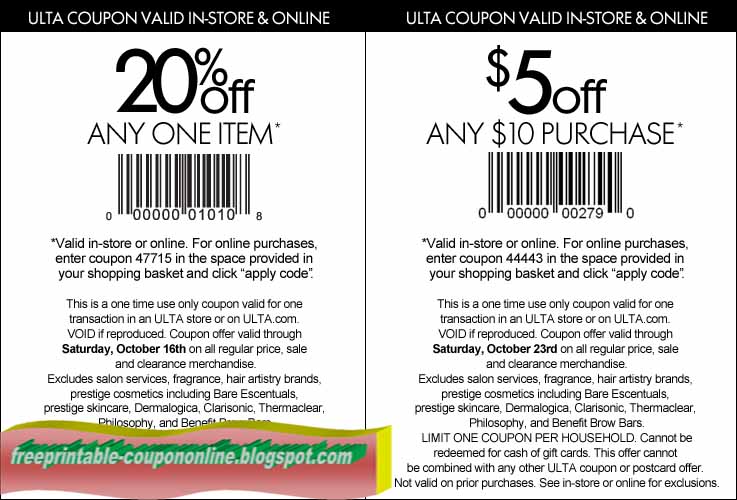 Printable Coupons 2018 Ulta Coupons