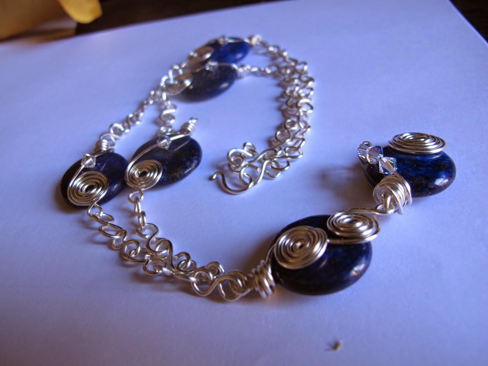 Naomi's Designs Handmade Wire Jewelry Silver wire wrapped statement