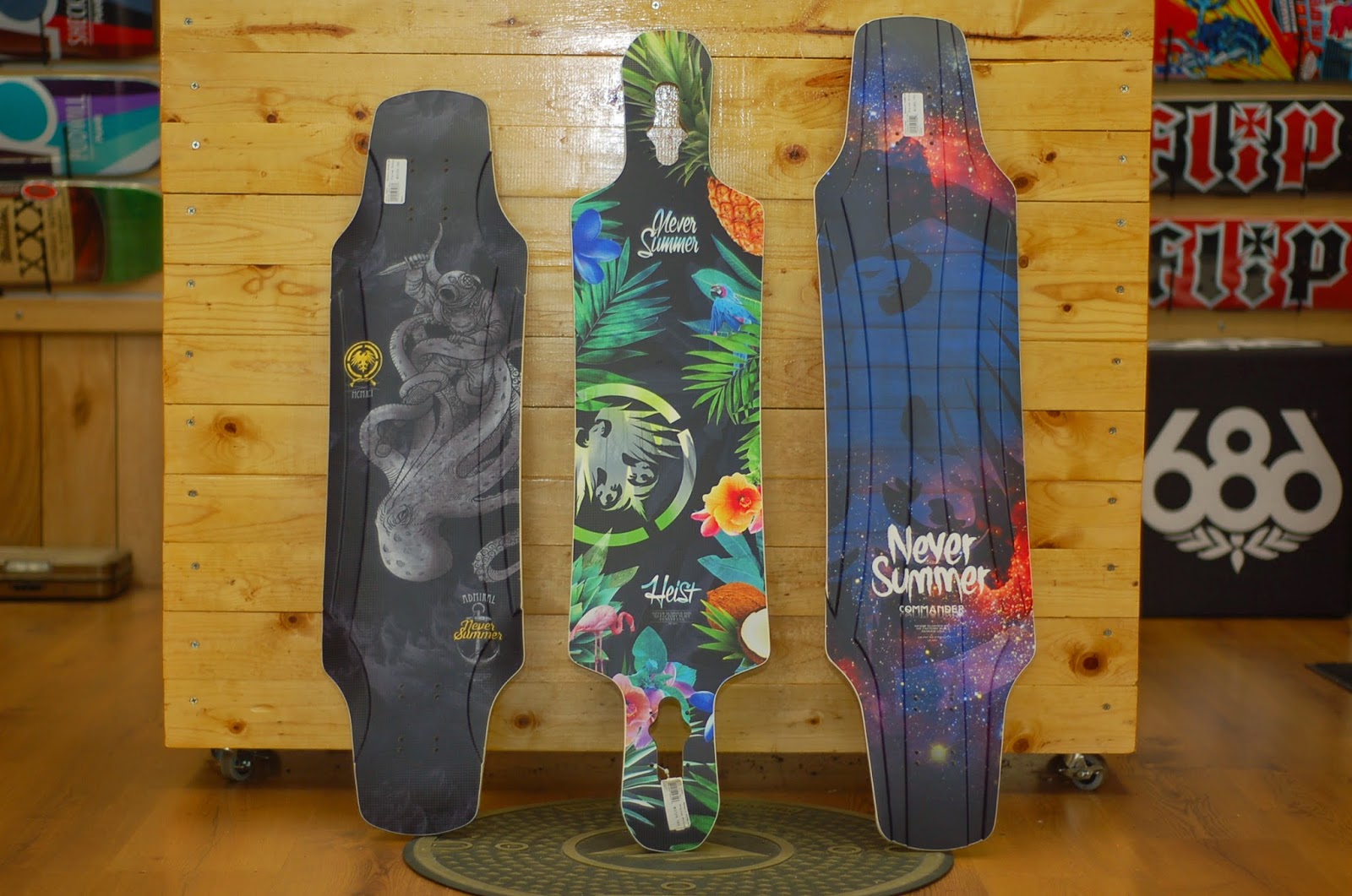 Alpine Ski Shop Daily Drops Never Summer Longboards in Stock