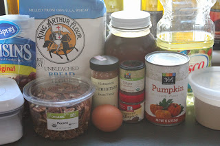 Ingredients for pumpkin-cranberry-pecan twists