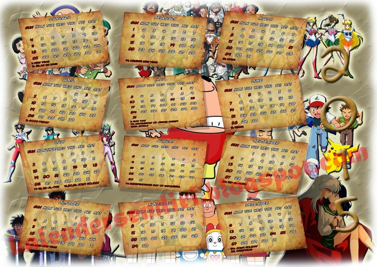 Kalender Dinding Kosong Format 2 - Kalender Sendiri