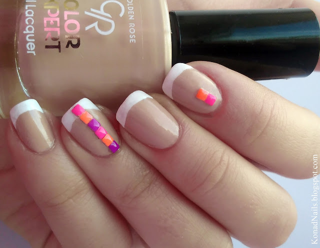 Studded french manicure