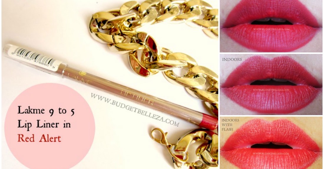 Lakme 9 to 5 lip Liner in Red Alert Price, Review, Swatches, LOTD