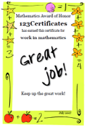 excel math printable math certificates and awards printable math certificate