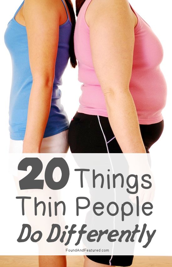Tips On Health and Fitness 20 Things Thin People Do Differently