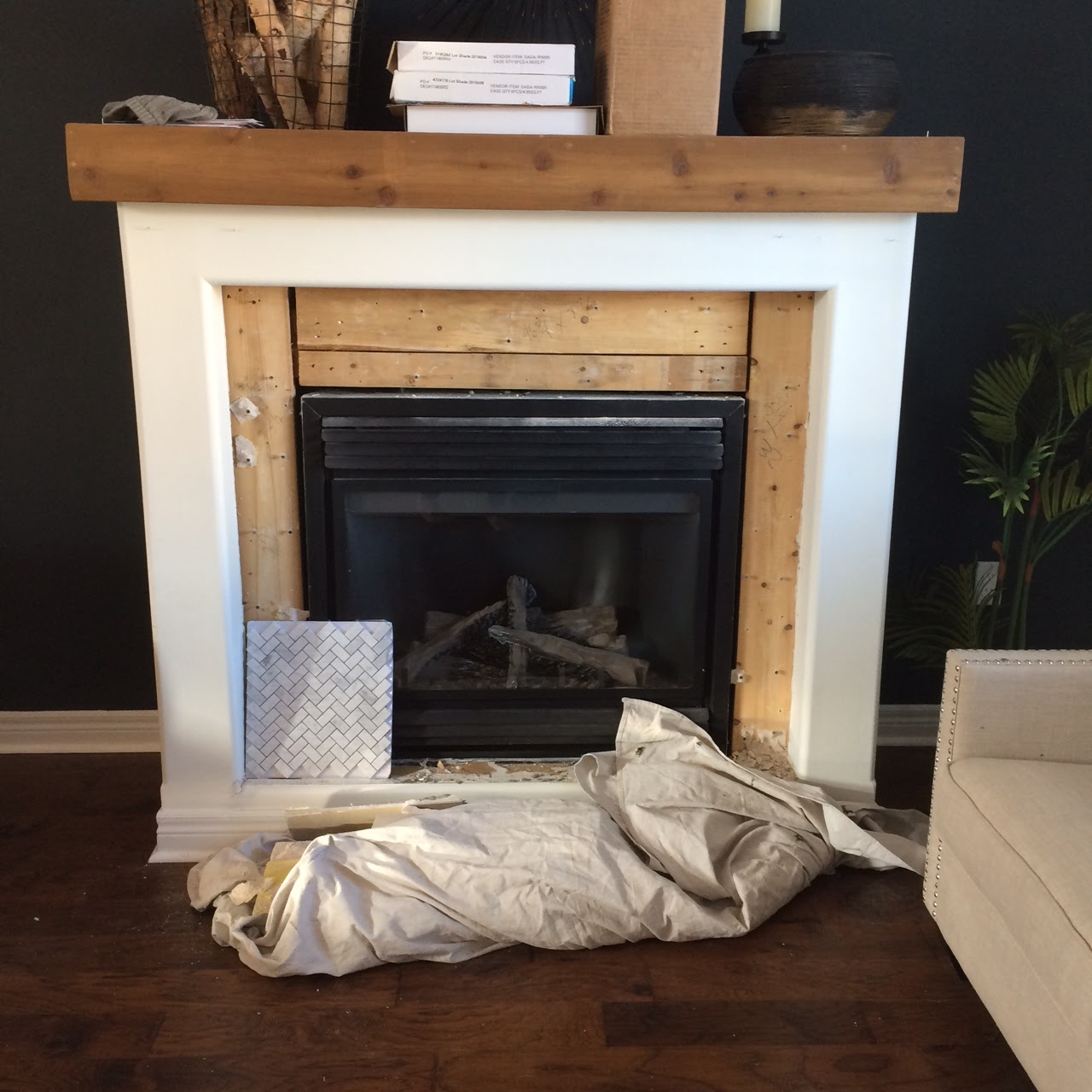 Fireplace Makeover Before and After Harlow & Thistle