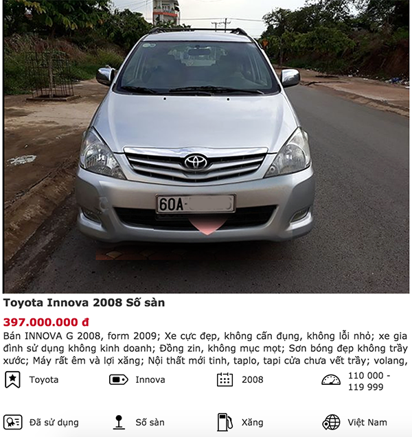 Bạn có thể nào tin xe Toyota Innova có giá 350 triệu ảnh 6 Bạn có thể nào tin xe Toyota Innova có giá 350 triệu ảnh 6