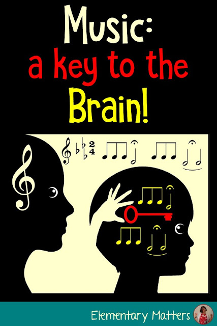 Music: a Key to the Brain! This post lists some of the advantages to using music in the classroom, and a couple of great sources of free music!