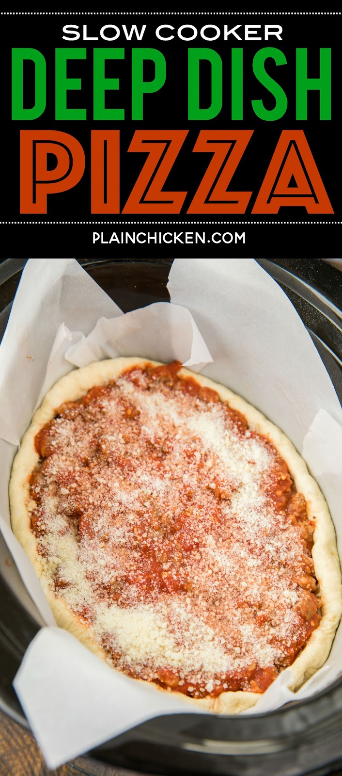 Slow Cooker Deep Dish Pizza Plain Chicken®