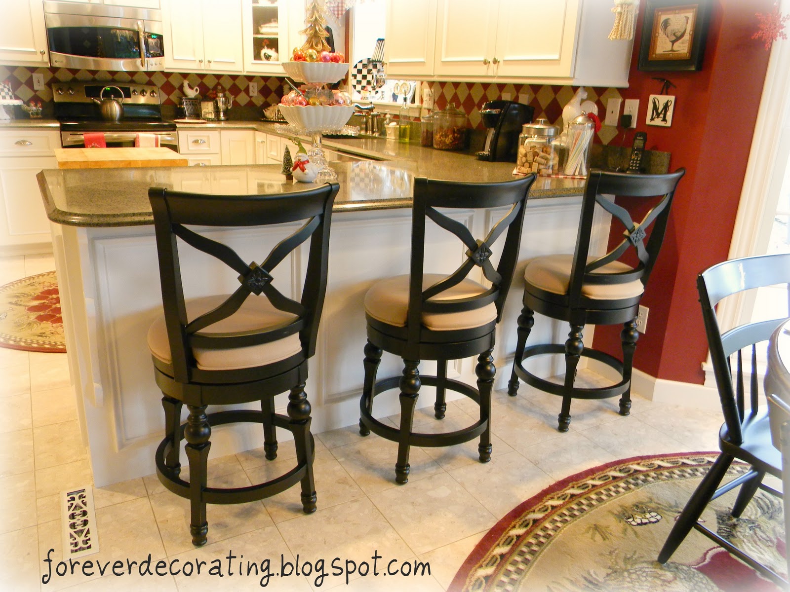 Forever Decorating! Early Christmas Bar Stools