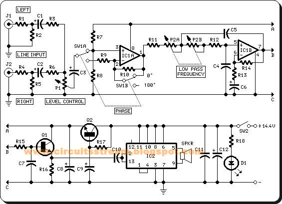 Tiny Subwoofer Amplifier Circuit With UA741 | Electronic Circuit