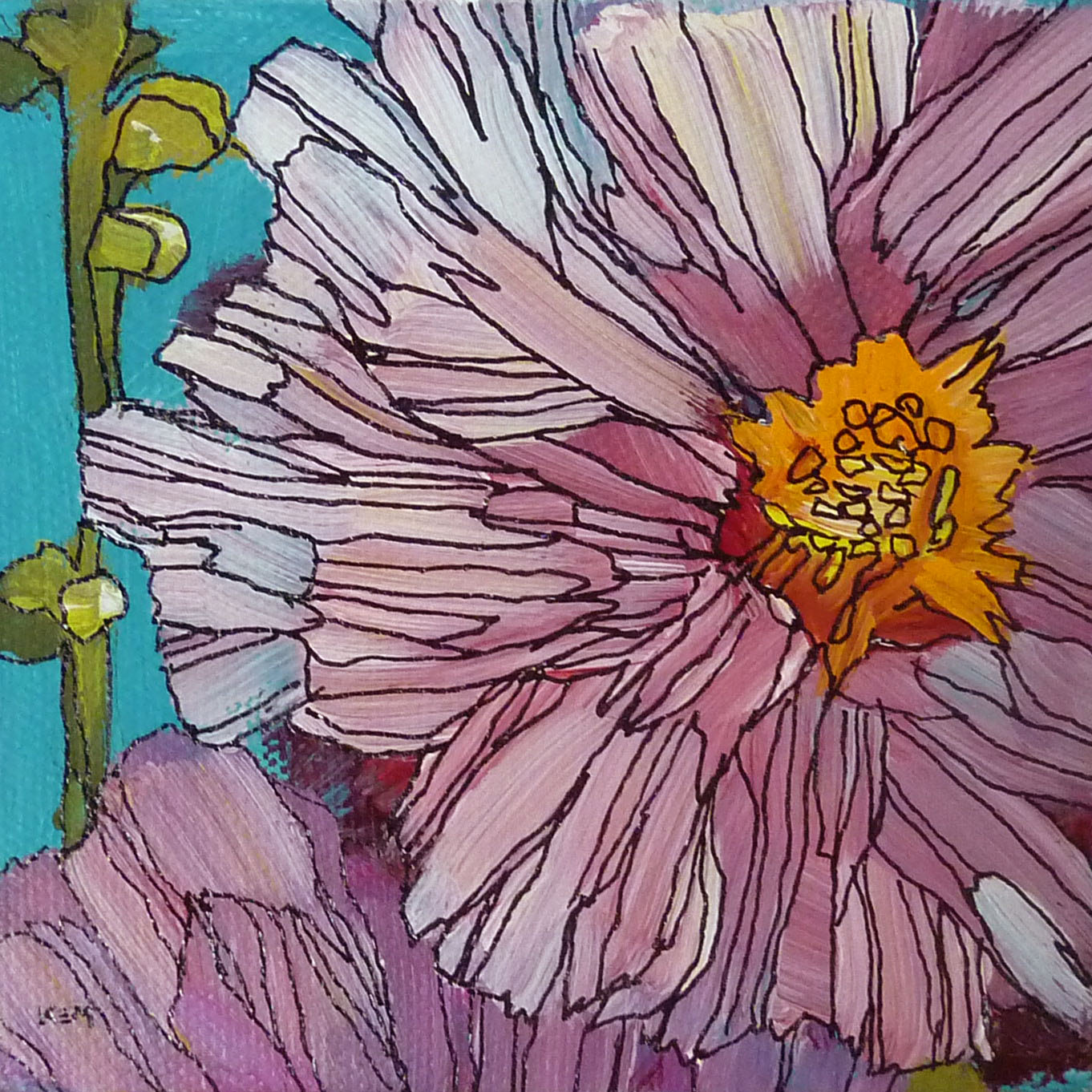 Painting My World Hollyhock Memories