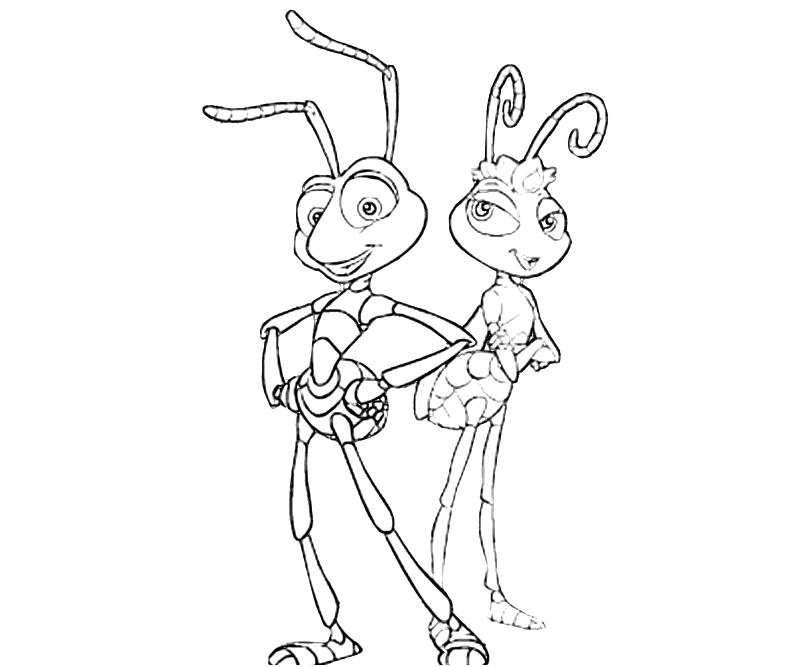 a bugs life characters coloring pages-#1