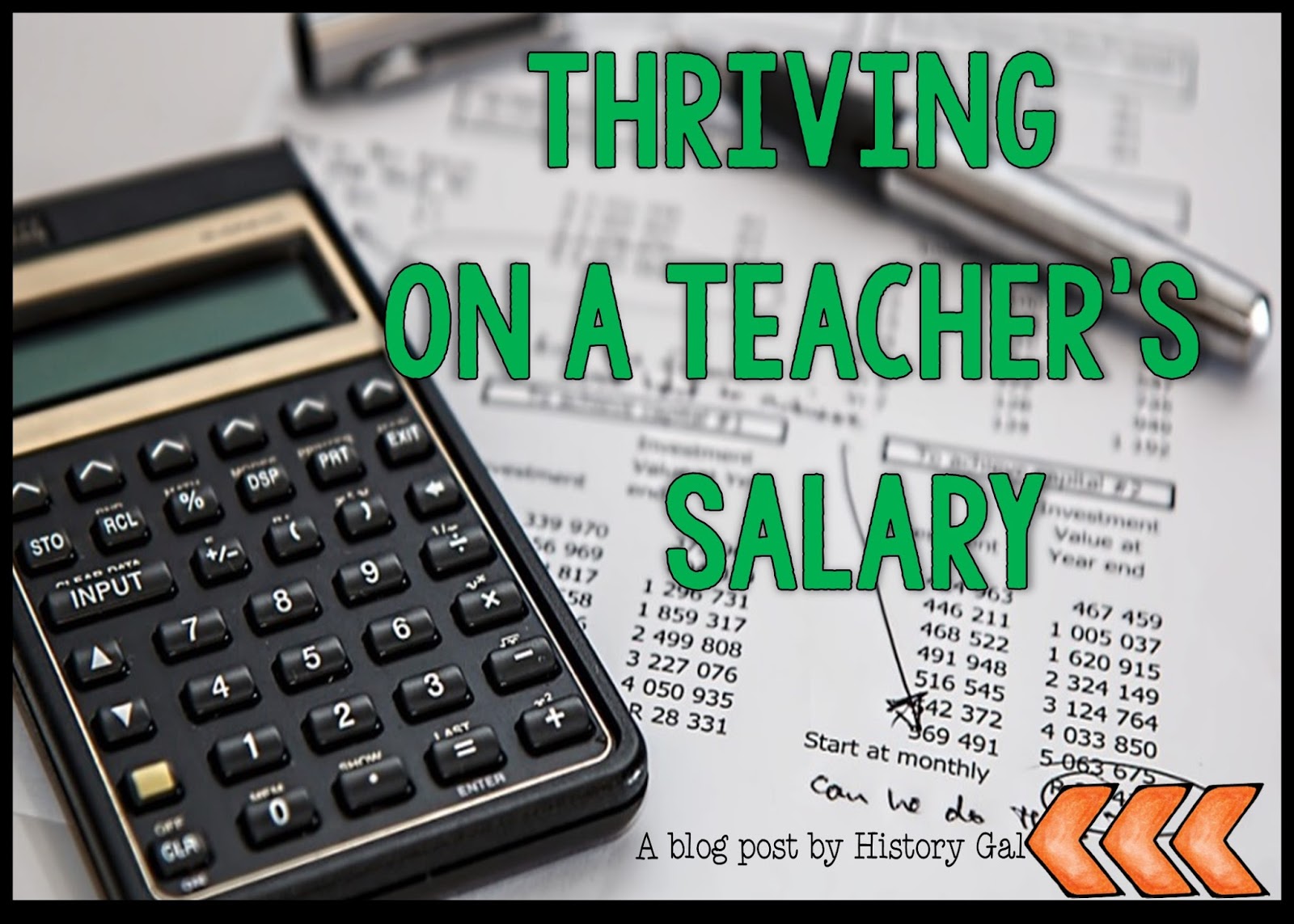 Thriving on a Teacher's Salary 1 History Gal