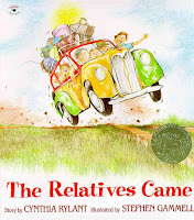 the relative came, my family and me theme my family and me, preschool theme, picture books, the relatives came, cynthia rylant