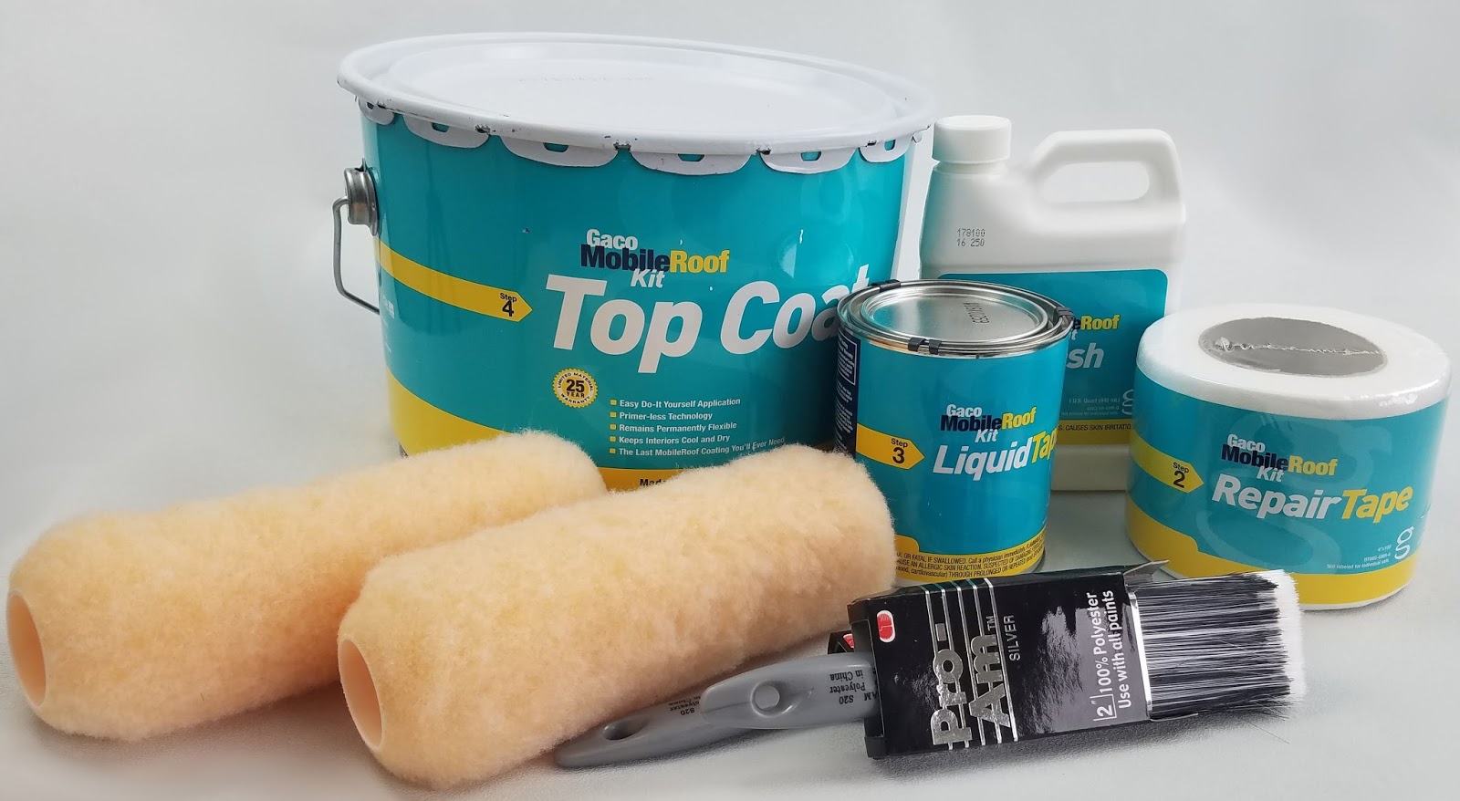 Gaco Mobile Roof Kit 100 sg. ft. coverage White classAcustoms