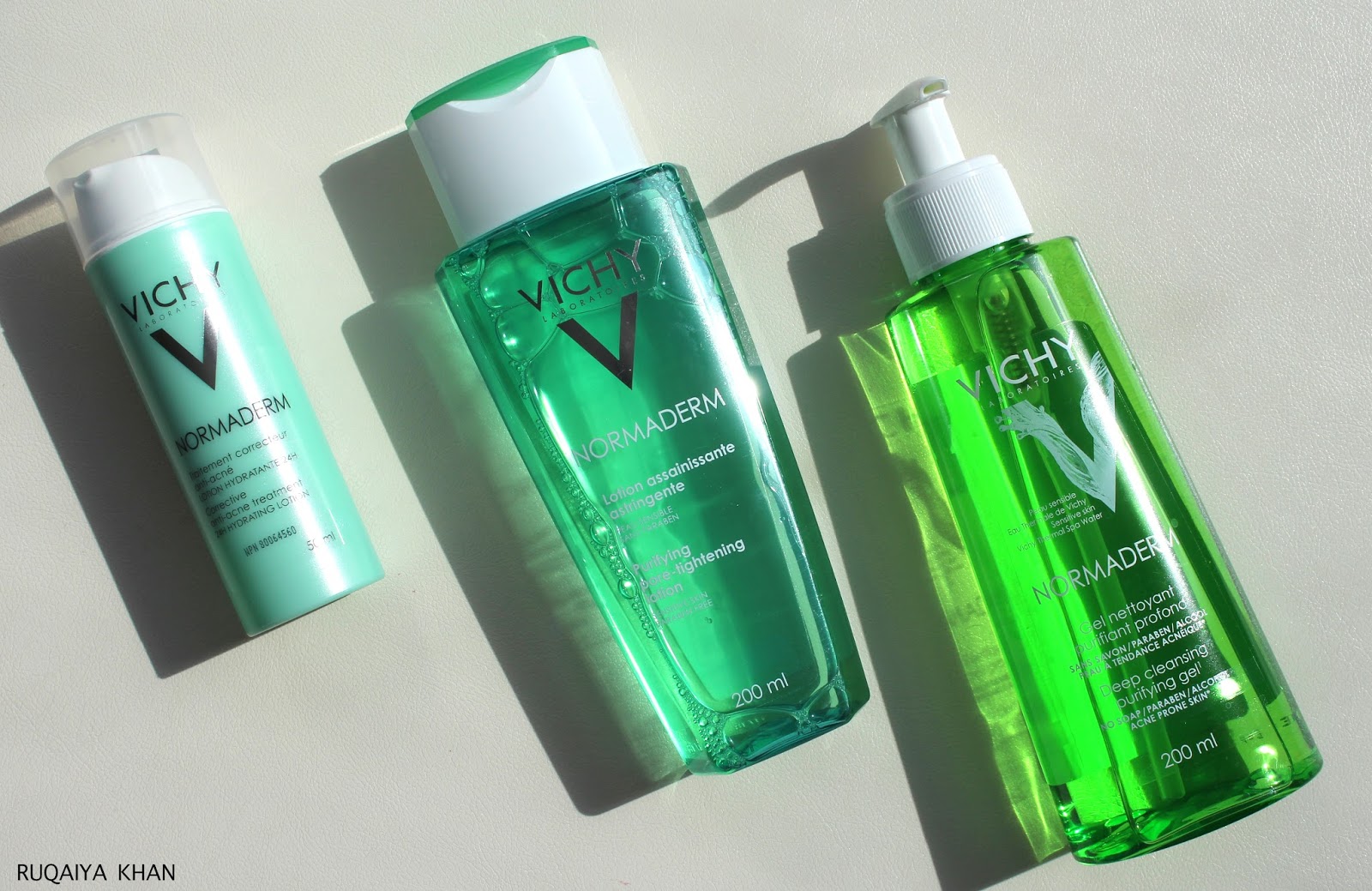 Ruqaiya Khan VICHY NORMADERM 3 Step Skincare Routine for Acne Prone