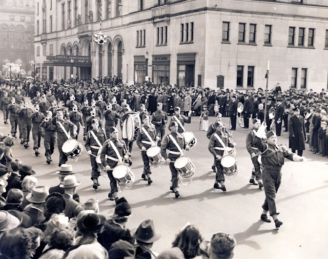 23 March 1941 worldwartwo.filminspector.com Vancouver Coast Brigade Marching Band