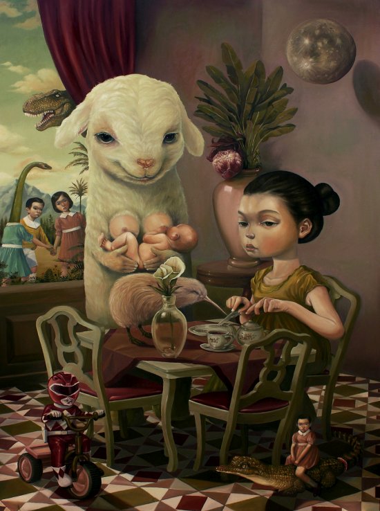 As surreais e macabras pinturas de Roby Dwi Antono Roby Dwi Antono pinturas ilustrações surreais bizarras fofas macabras