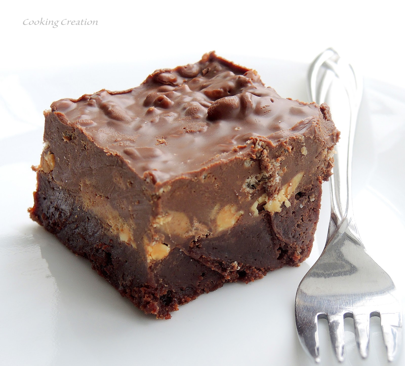 Cooking Creation Peanut Butter Cup Crunch Brownies