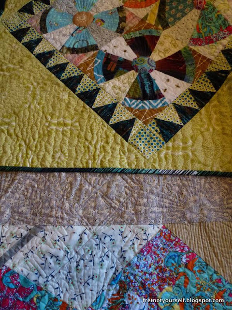 Propellers and Planes quilt details of front, back, and binding