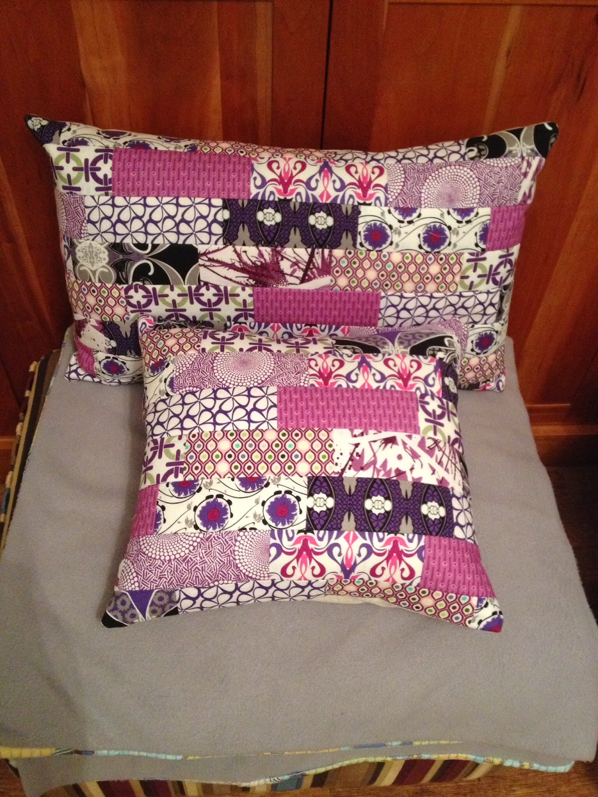 The Nocturnal Stitcher Simple Jelly Roll Cushions