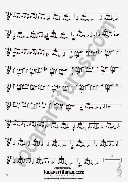 2  Bulería Lenta Partitura de Clarinete Sheet Music for Clarinet Music Score Flamenco 