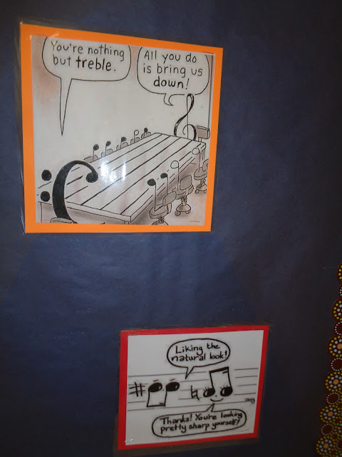 Have a punny new year musical bulletin board for elementary orchestra