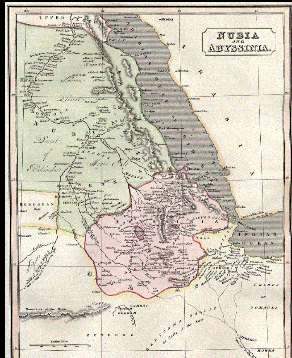 Hedgait هيدقايت ሄድጋይት: Old Maps of the Horn of Africa region from 1821