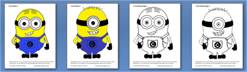 by The Art Bug: Free Minion Themed Party Printables