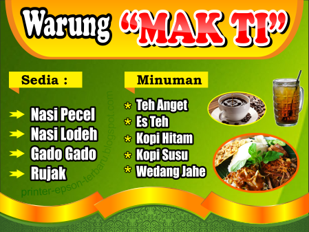 Spanduk Warung Kopi Sederhana cdr