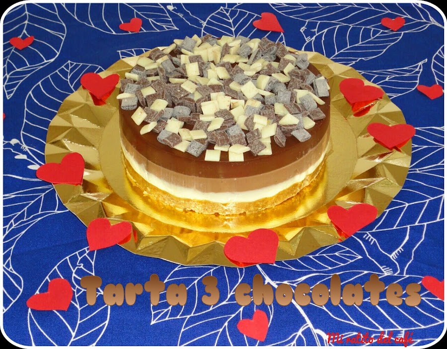 Tarta tres chocolates
