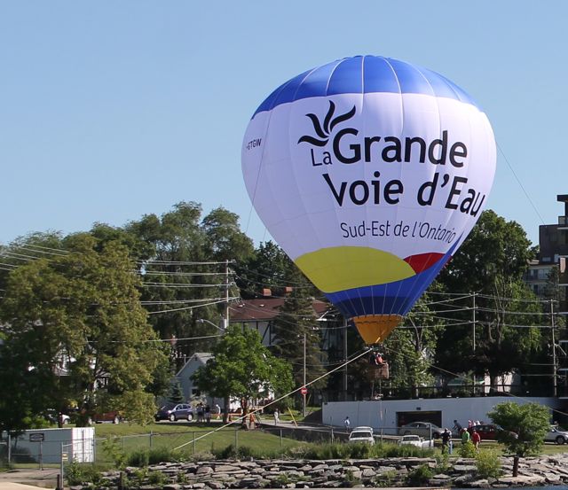 Reflections from Crumbly Acres Hot air balloon Brockville harbour