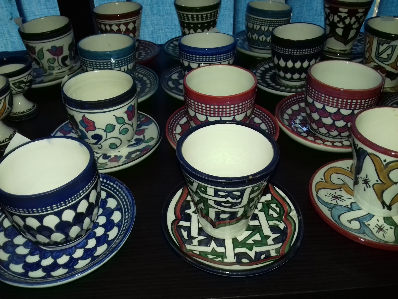 Traditional Cups Cooperative Artistic Pottery And Zellige Of Fes